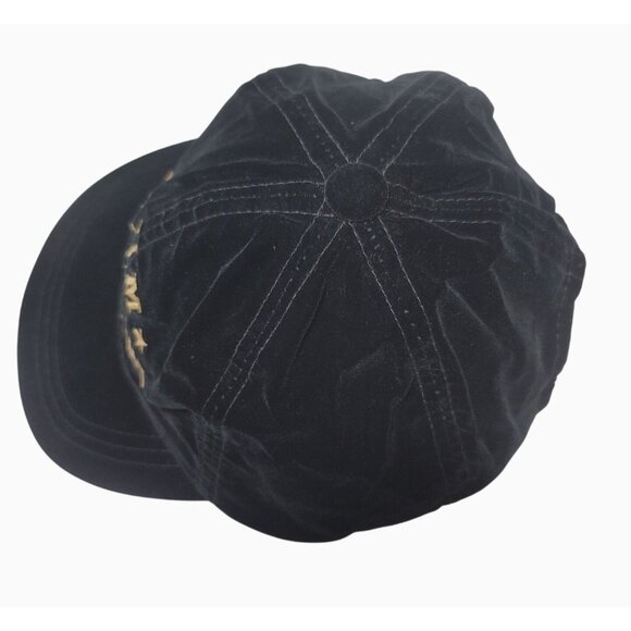 B.U.M. Equipment Black Velvet Cap Nylon/Rayon Embroidered Logo One Size Fits - Picture 3 of 5